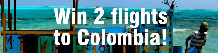 Win 2 flights to Colombia Win 2 flights to Colombia